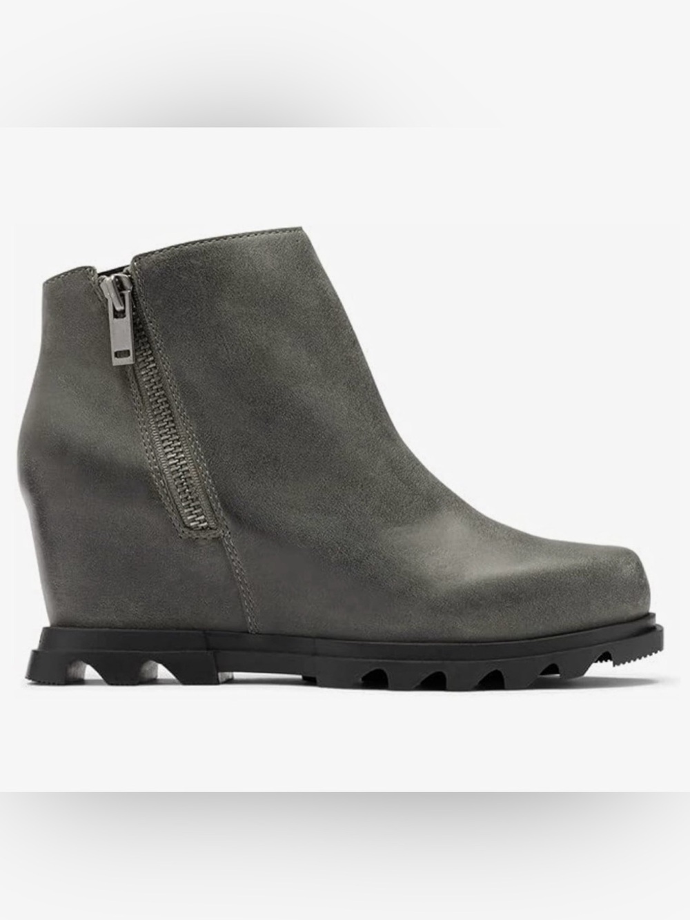 NWT Sorel Joan of Arctic Wedge III Zip Quarry Black 9.5